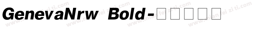 GenevaNrw Bold字体转换